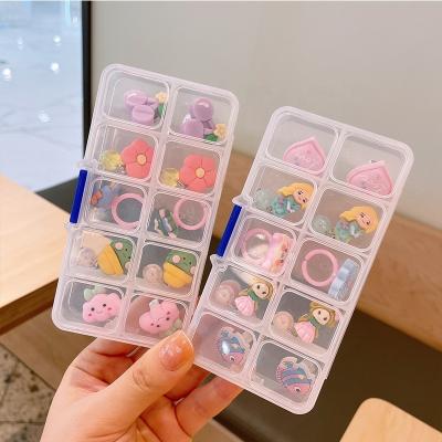 China Accessories FASHIONABLE Cartoon Kids Painless Clip On Earrings Non Pierced Cute Princess Non-Piercing Earring Set Kids Bear Small for sale