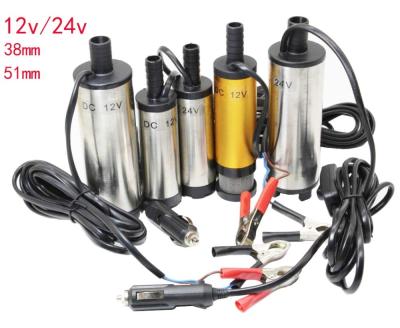 China Automotive Industry DC 12V/24V 38Mm Transfer Refueling Tool Water Oil Submersible Pump for sale