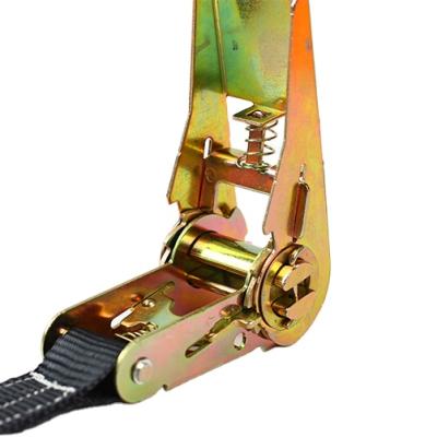 China Polyester 2 Inch 50mm 5T Cargo Lashing Ratchet Tie Down Strap for sale