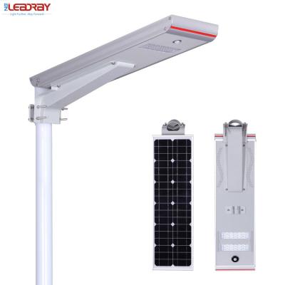 China Roadway All Integrated Solar Led Street Light Outdoor High Lumen 25w All In One Self-cleaning Integrated Solar Light for sale