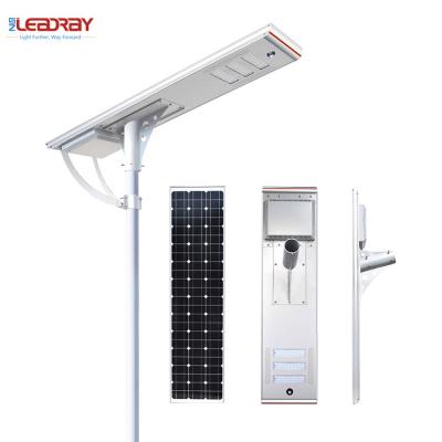 China Roadway Ip65 Outdoor Waterproof Road Street Light Smd 80w Integrated All In One Led Solar Street Light Super Bright Dust To Dawn for sale