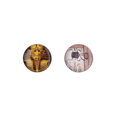 China Custom King Tut Fridge Tourism Round Magnetic Souvenir Egypt Egyptian People Magnet Resin Space Travel Kitchen Decoration Accessories for sale