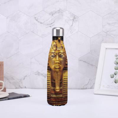 China King Tut Custom Stainless Steel Portable Egypt Cola Water Bottle 500ml Metal Flask 500ml Insulated Outdoor Drink Vacuum for sale