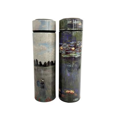 China Double Wall Vacuum Stainless Steel Thermo Viable Metal Water Bottle Portable Bottle Flask Insulated Outdoor Oscar-Claude Monet for sale