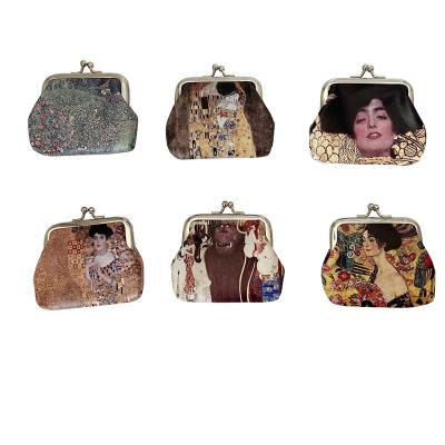 China Fashion Customized Wallet Women Coin Storage Cosmetic Bag Gustav Klimt Cute Portable Pouch Money Pouch Key Waterproof Toiletries for sale