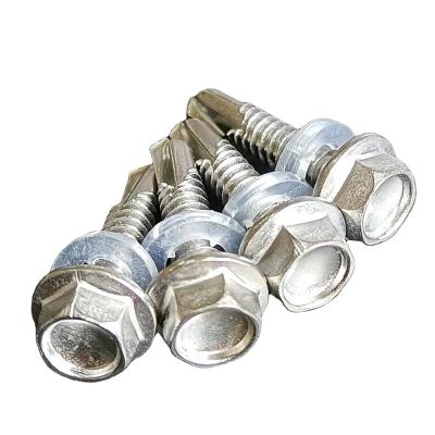 China HEX MINGLU 410 Stainless Steel DIN EN ISO15480 Hexagon Head Self Tapping Screw for sale