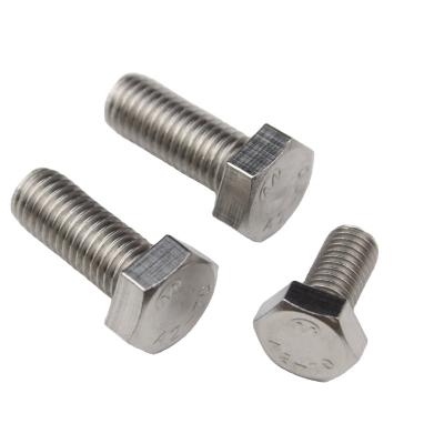 China Stainless Steel Hexagon Screw Low Price DIN933 Jiangsu MINGLU Stainless Steel Head Bolt for sale