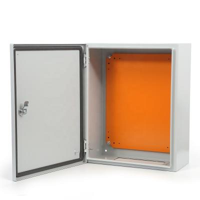 China Wall Terminal Mount Lockable Metal Distribution Box With Hinges Control Panel Board for sale