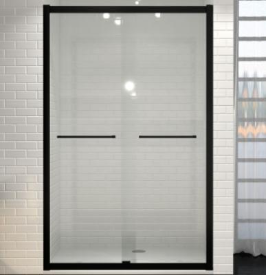 China Modern Manufacturer's Glass Partition Black High Quality Single Stainless Steel I-Shaped Single Shower Room for sale