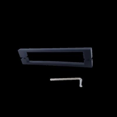 China USA Modern Hot Selling Black Square Glass Matt Stainless Steel Shower Pull Door Handle for sale