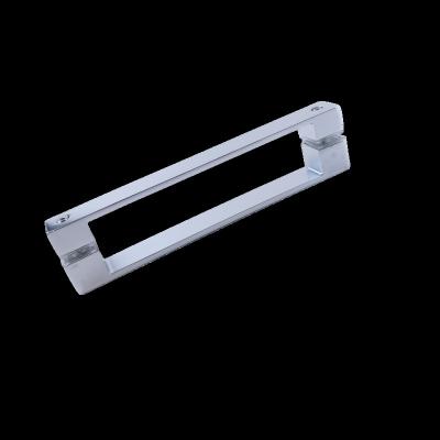 China Modern Square Tube 304 Stainless Steel Slide Bathroom Interior Shower Pull Glass Door Handle for sale