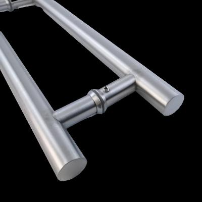 China Modern Reinforced Glass Door Handle Square 304 Stainless Steel Glass Door Handle Sliding Door Handle for sale