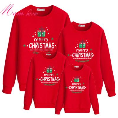 China Mommy and Me QUICK DRY Christmas 3027 Family Matching Christmas Sweater Cotton Christmas Terry Outfit for sale