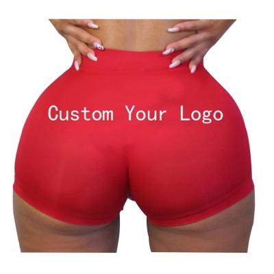 China QUICK DRY Custom Print High Elasticity Candy Bike Shorts Women Booty Snack Waist Running Shorts for sale