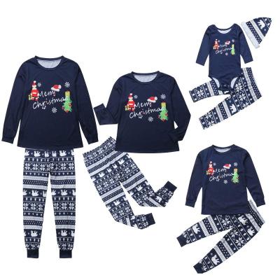 China Parent-child family QUICK-DRY pajamas sets Santa Claus Christmas Wear Trousers Children's sleepwear for sale