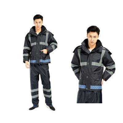 China Bachelor Waterproof Clothes Police Security Rain Windproof Reflective Breathable Suit for sale