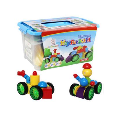 China 100% Eco-friendly 2023 Hot Sale Plastic Diy Building Toys Model Assembly Blocks Train For Children for sale