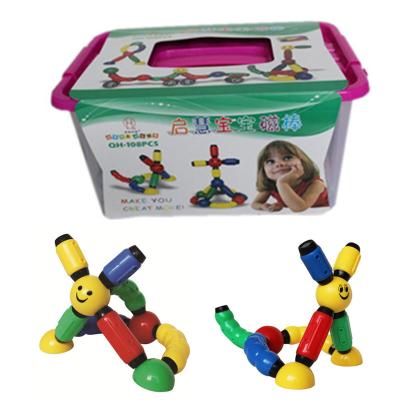 China 100% Eco-friendly Early Education Popular Magnet Building Kids Magnetic Stick Blocks Toy Game For Kids for sale