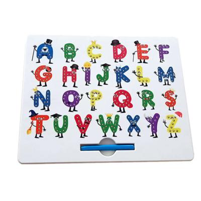 China Non-toxic Morden Style Cartoon Creative A-z Alphabet Magnetic Drawing Board Kids Preschool Educational Magpad for sale