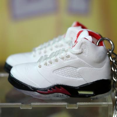 China Fashional 3D Mini Sneakers Shoe Keychain Model souvenir gifts with Metal Ring Sport Basketball Keychain for sale