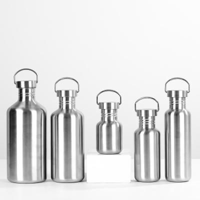 China Stocked Water Bottle 20oz Stainless Steel Powder Coating Bottles With Bamboo Lid for sale