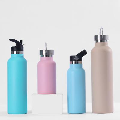 China Sustainable stainless steel water bottle with straw and standard mouth lids (32oz 24oz 20oz 16oz) - keeps liquids hot or cold for sale