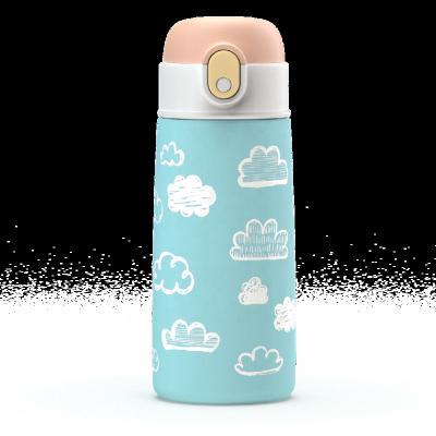 China PORTABLE Double Wall Custom Vacuum Insulated Stainless Steel Water Bottle Kids 16 Ounce With Straw Lid Vinyl Logo for sale