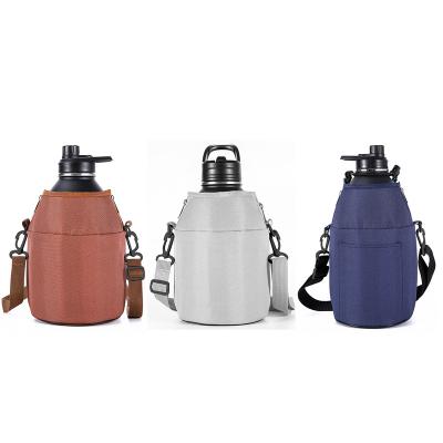 China Sustainable Customized Water Bottle Bag With Adjustable Shoulder Hand Strap for sale