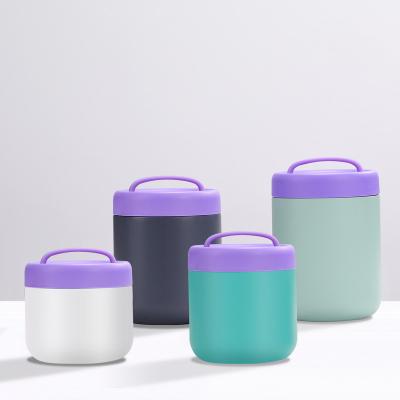 China New PORTABLE Wide Mouth Soup Containers 400ml Vacuum Insulated Stainless Steel Lunch Food Jar With Screw Lid for sale