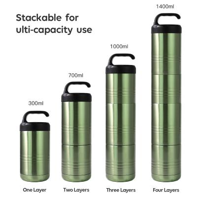 China PORTABLE Stainless Steel Thermos For Hot Food Insulated Lunch Box Food Flask Container for sale