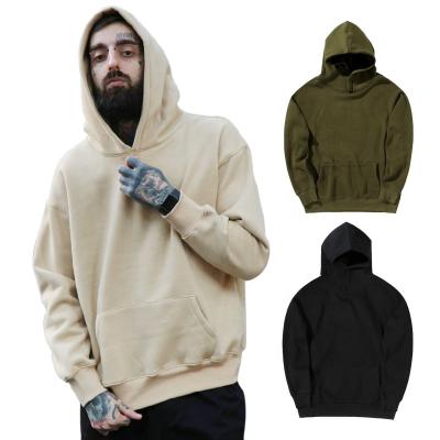 China hot men's anti-wrinkle fashion hip hop loose version men's kanye wool hoodie logo customized parride western hoodie for sale