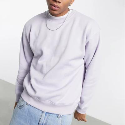 China Custom Made High Quality Embossed Superior Anti Wrinkle Terry Crop Crewneck French Anti Wrinkle Sweatshirts Men for sale