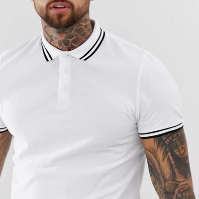 China China Factory Custom Anti-Wrinkle Anti-Wrinkle Embroider White Golf Mens Pique Polo Shirts 100% Cotton for sale