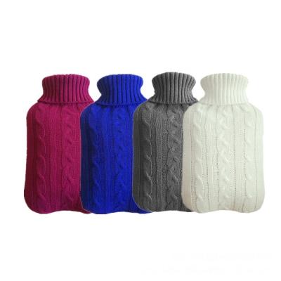 China Cold Winter 2L Knitted Cover Transparent Warm Water Bag PVC Water Bottle Cover Bag for sale