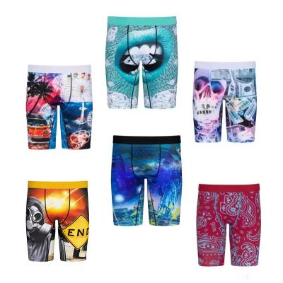 China Breathable 2023 Boxershorts Underwear Men's Boxers Large Length Sports Running Men Plus Size Breathable Briefs  Customization Long Boxers for sale