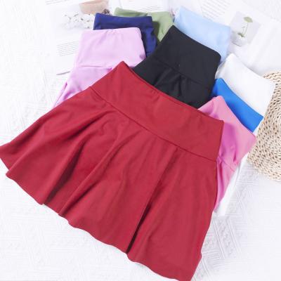 China Anti-Bacterial New slim yoga short skirt breathable mini culottes running fitness tennis anti-slip pocket sports skirt for sale