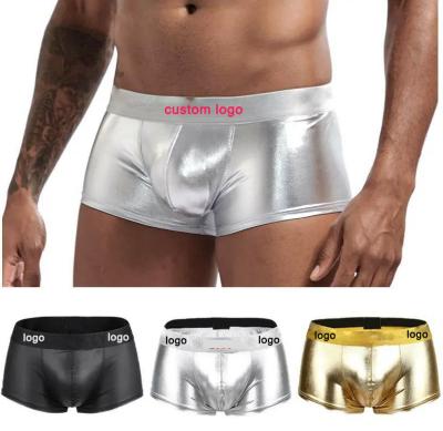 China Anti-Bacterial New Men's U-shorts Men's Boxers Leather Briefs Polyester Solid Color Comfortable Large Bag Panties For Men for sale