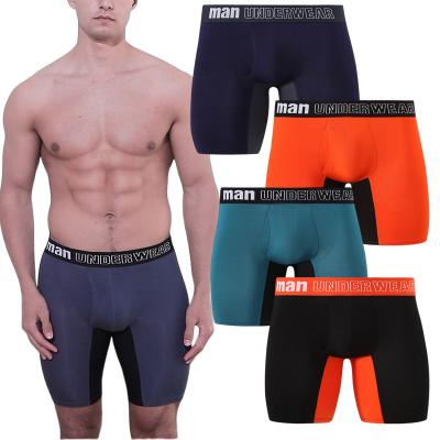 China Anti-Bacterial Pure cotton men's boxer underwear large size sports solid color pants comfortable boxer briefs for sale