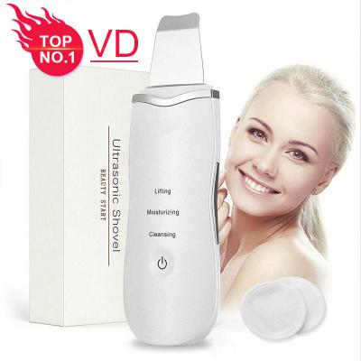 China Ion Ultrasound Facial Spatula Portable DEEP CLEANING Face Peeling Ultrasonic Skin Scrubber for sale