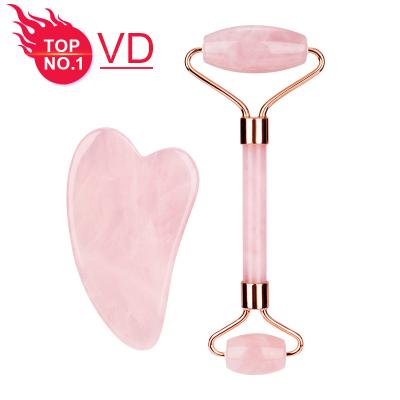 China Hot Seller Rose Quartz Jade Roller from Amazon Face Lift for Silent Skin Detox Jade Roller for sale