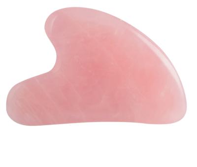 China High Quality Facial Rose Rose Quartz Jade Roller And Jade Guasha Stone Of Face Lift Massage Guasha Massager Tool for sale