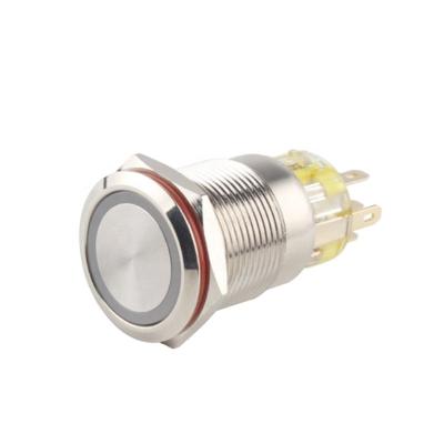 China Chinakel 19mm Stainless Steel Push Button Switch Emergency Waterproof Push Button Switch for sale