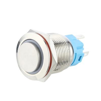 China Stainless Steel 19mm Chinakel Electronic Push Button IP65 Metal Illuminated Waterproof Push Button Switches for sale