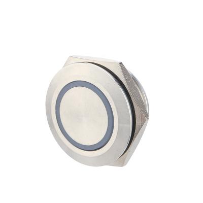 China Waterproof Stainless Steel Metal Push Button Switch with LED Circle 19mm Chinakel IP67 for sale