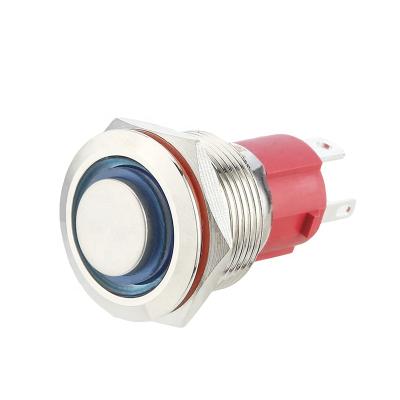 China Waterproof Stainless Steel Metal Push Button Switch With High Circle LED 19mm Head Chinakel for sale