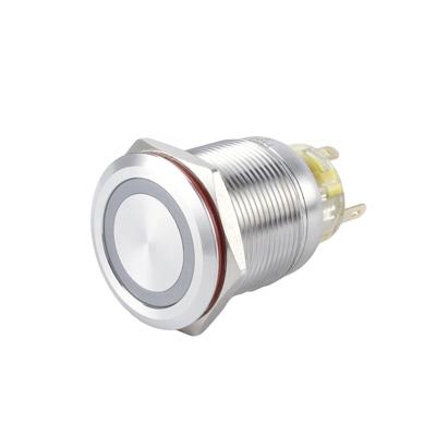 China Chinakel stainless steel 22mm led metal push button switch t85 push button switch 12 volt waterproof push button switch for sale