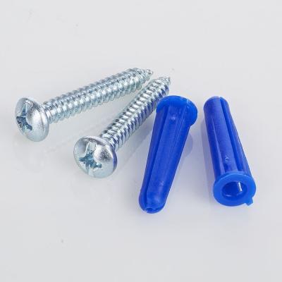 China Most Delivery Wholesale Injection Short Raw Material Good Quality Plastic Conical Wall Anchor Plug With Screws for sale