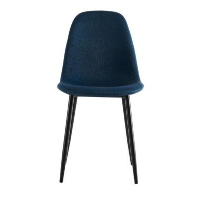 China (Size) 2023 Adjustable Navy Blue Upholstery Restaurant Fabric Wholesale Velvet Dining Chair for sale