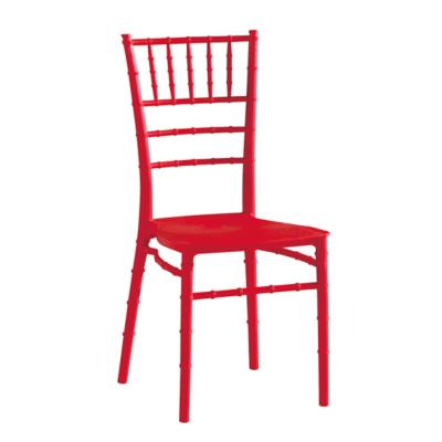 China (Size) Adjustable Wholesale Durable Tiffany Chiavari Wedding Plastic Chair for Sale for sale