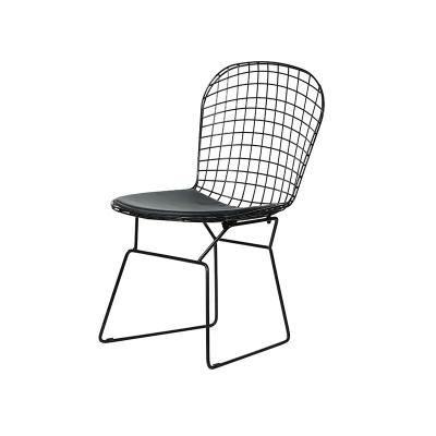 China (Size) Harry Bertoia Adjustable Creative Design Restaurant Coffee Metal Frame Wire Dining Chair for sale